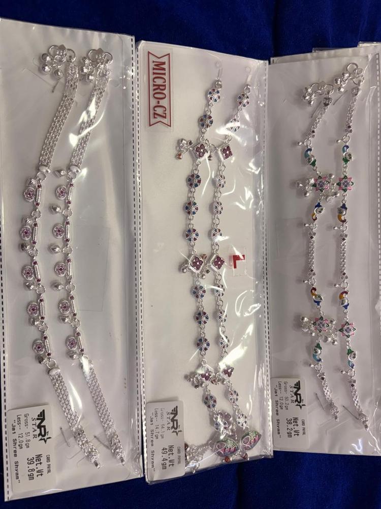 Barsat Payal silver payal anklet 93.3g - NR Star Sona Traders Agra