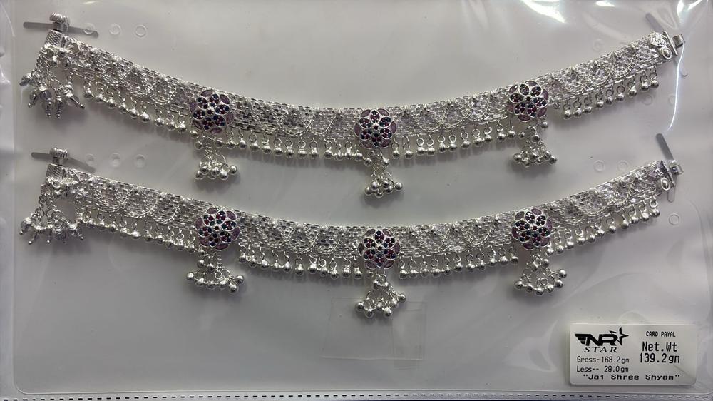 Khushbu Payal silver payal anklet 42.1g - NR Star Sona Traders Agra