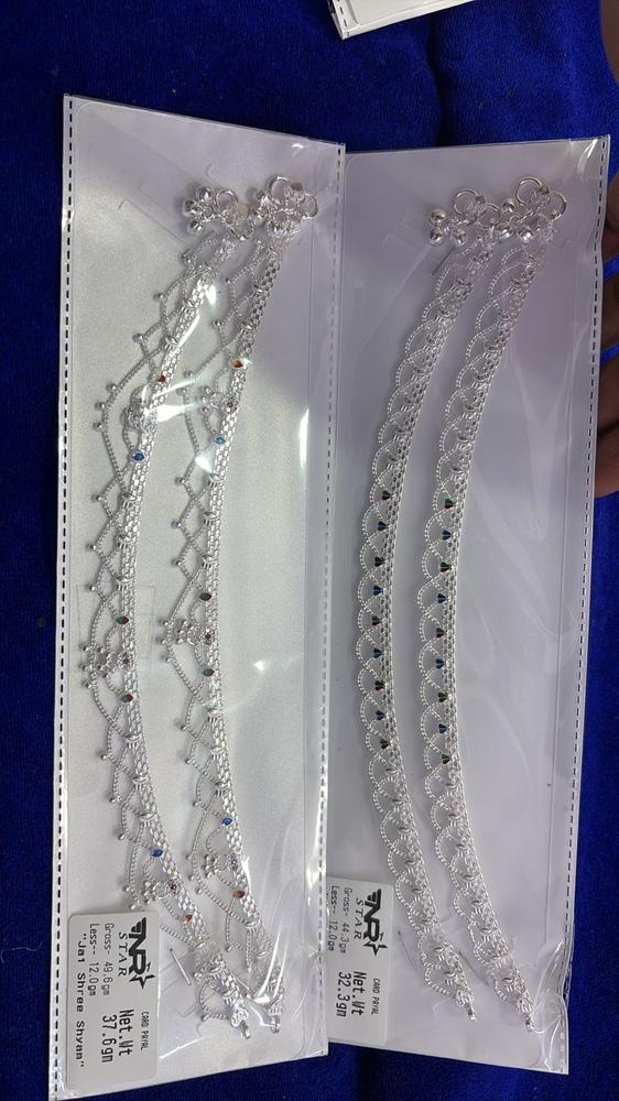 Necklace Payal silver payal anklet 52.6g - NR Star Sona Traders Agra