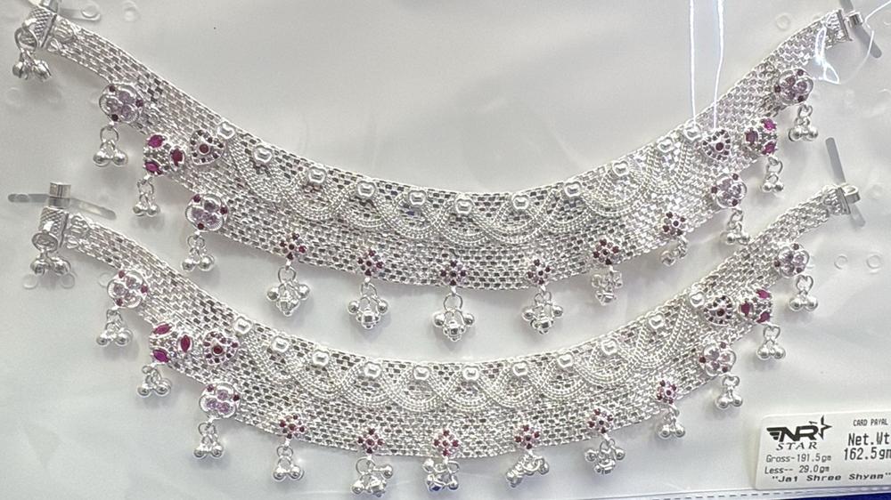 Ladi Paajeb silver payal anklet 65.1g - NR Star Sona Traders Agra