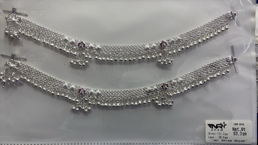 Chatar-Patar silver payal anklet 39.8g - NR Star Sona Traders Agra