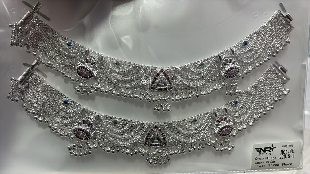 Rajwada Payal silver payal anklet 141.2g - NR Star Sona Traders Agra