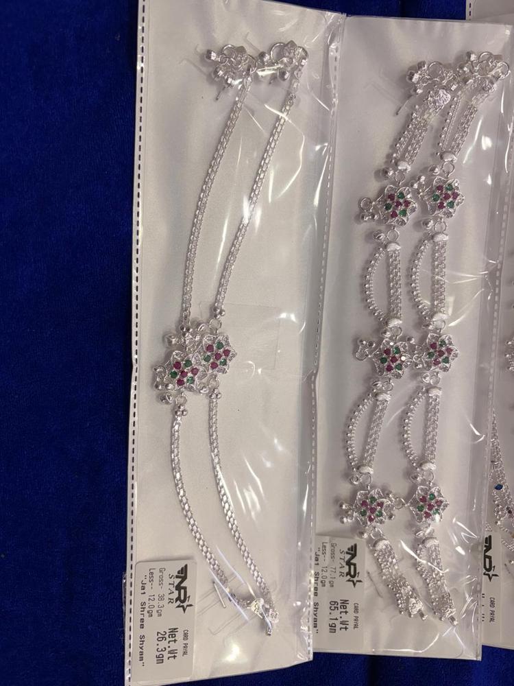 Desire Payal silver payal anklet 49.2g - NR Star Sona Traders Agra